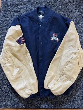 Navy & Cream Varsity Jacket